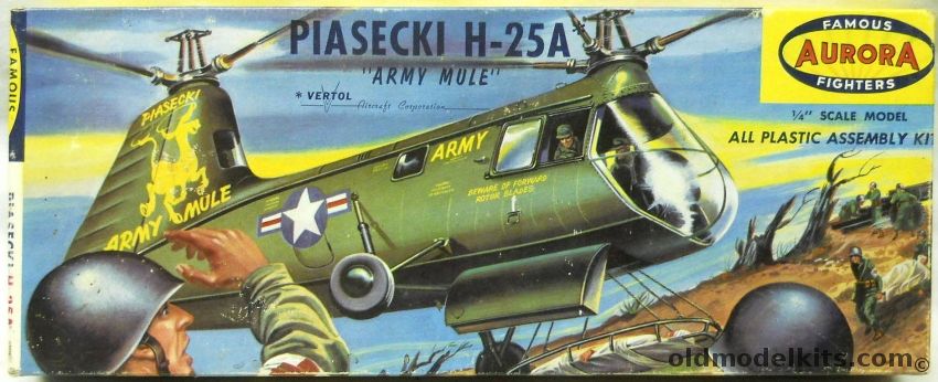 Aurora 1/48 Piasecki H-25A Army Mule, 502-79 plastic model kit