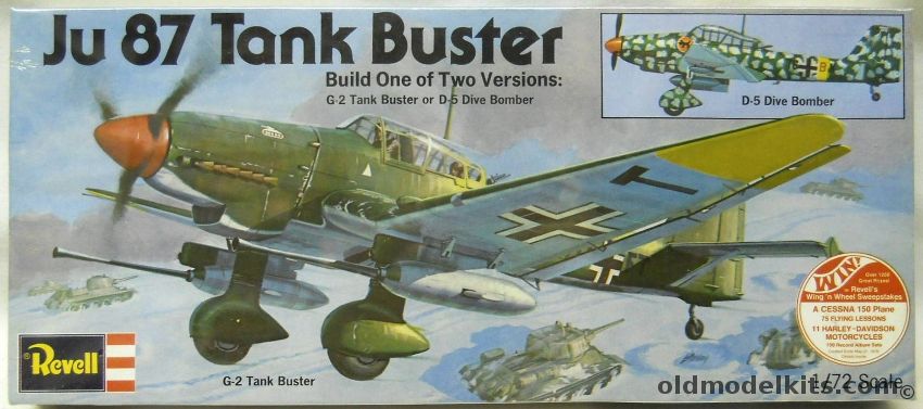 Revell 1/72 Ju-87 Tank Buster - Junkers Ju-87G2 or Ju-87D-5 Stuka, H142 plastic model kit