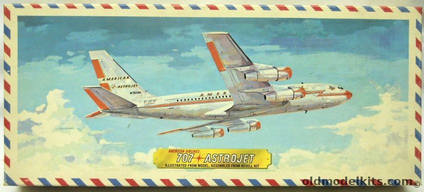 Revell 1/139 Boeing 707 Astrojet - American Airlines Airmail Issue, H243-129 plastic model kit