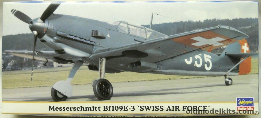 Hasegawa 1/48 Bf-109 E-3 Swiss Air Force - (Bf109E-3), 00672 plastic model kit