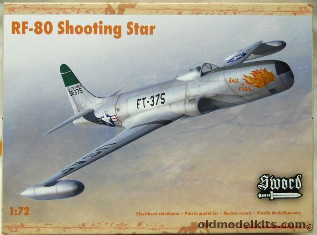 Sword 1/72 TWO  RF-80 Shooting Star - RF-80A 5-LO 45th TRS Kimpo Korea 1952 / 15th TRS At Kimpo With Over 100 Missions 1953, SW72026 plastic model kit